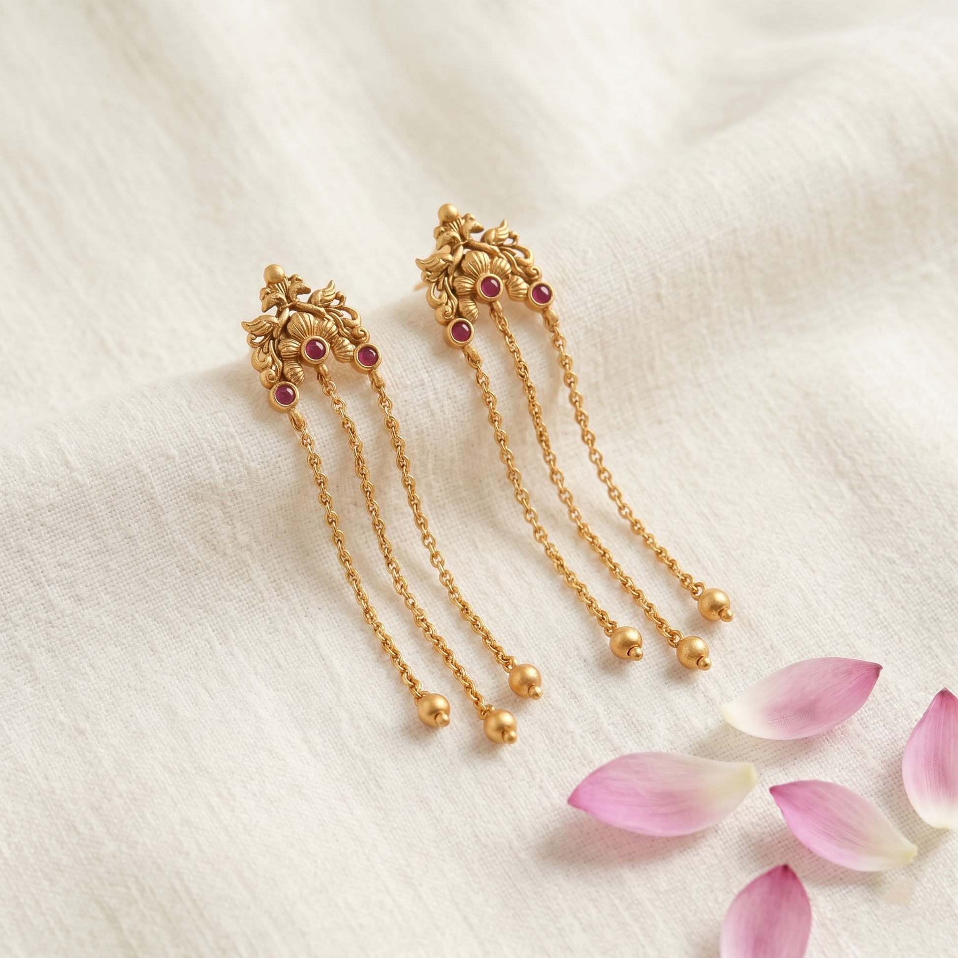 Aadhya Silver Drop Earrings