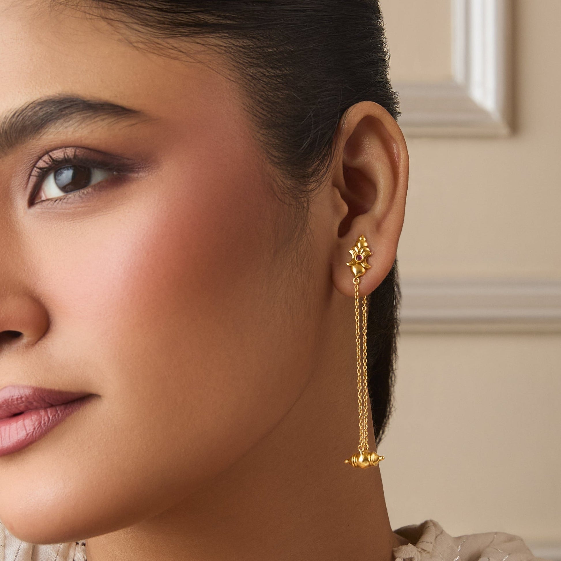 Pihu Silver Drop Earrings