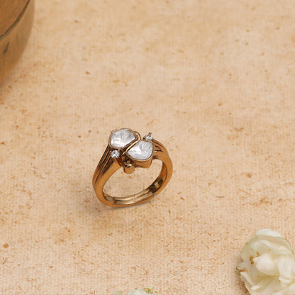 Vanya Twisted Moissanite Silver Ring
