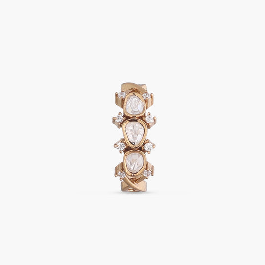 Elizabeth Moissanite Silver Ring