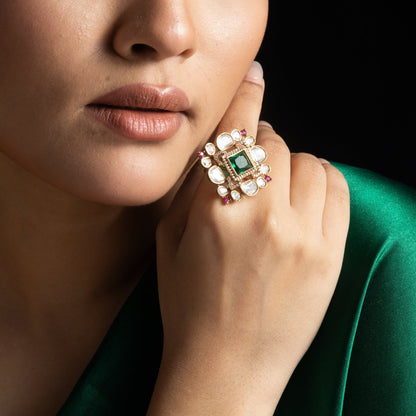 Nyra Moissanite Silver Ring