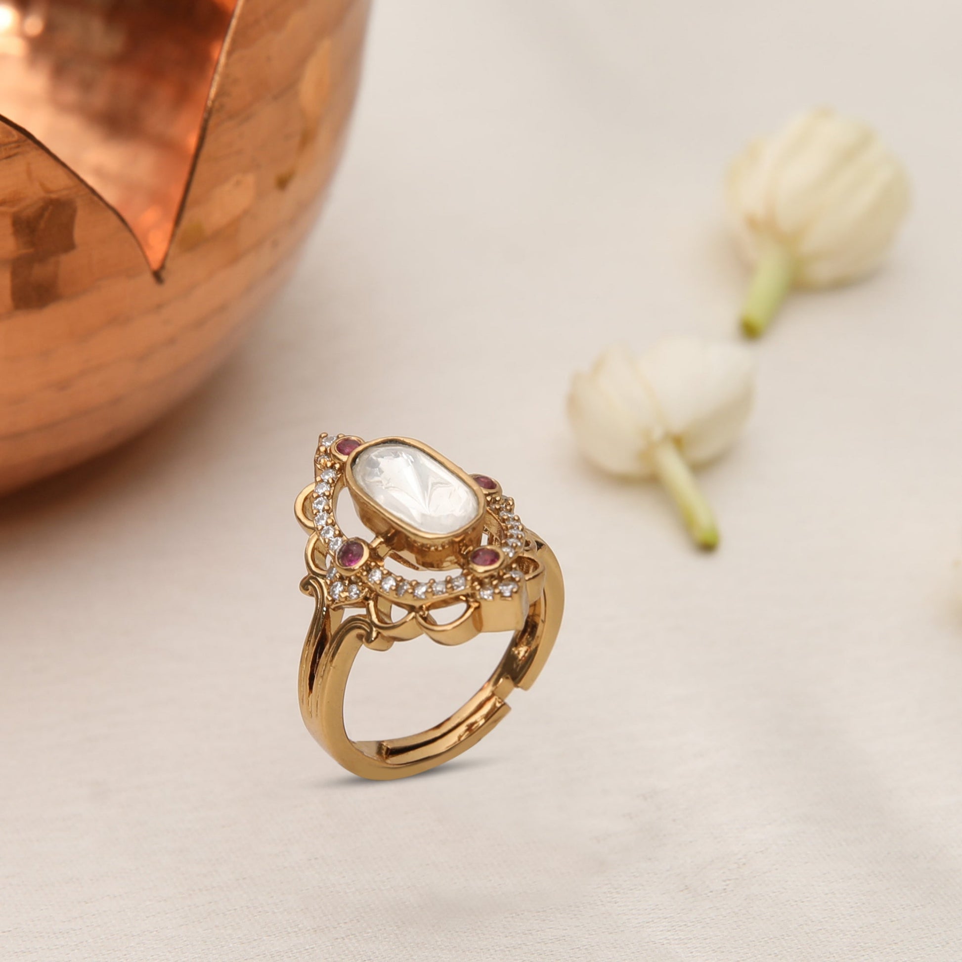 Ishya Moissanite Silver Ring