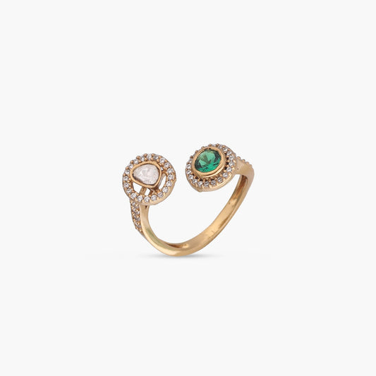 Rhea Toi et Moi Moissanite Silver Ring