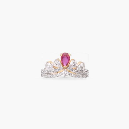 Amira Crown CZ Silver Ring