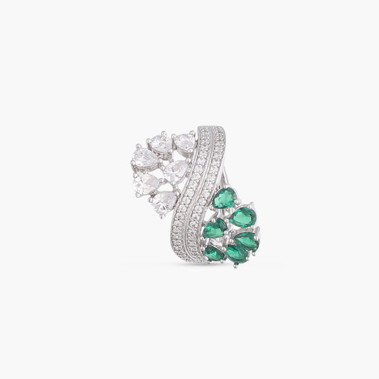Kiara CZ Cocktail Silver Ring
