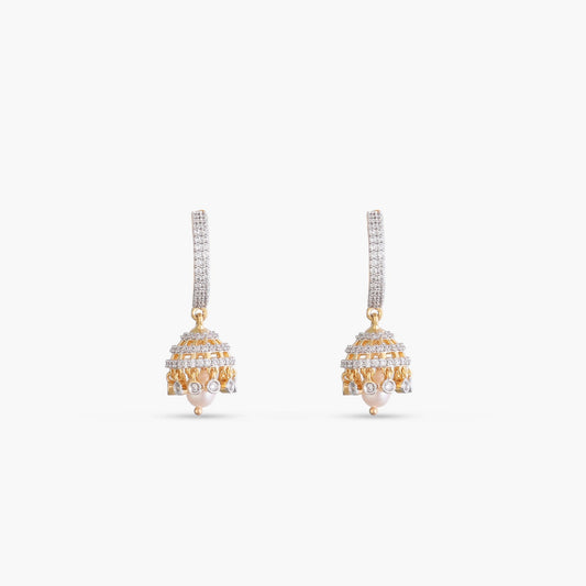 Antara CZ Silver Jhumkas