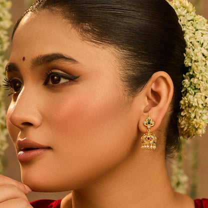 Tanira CZ Silver Jhumka Earrings