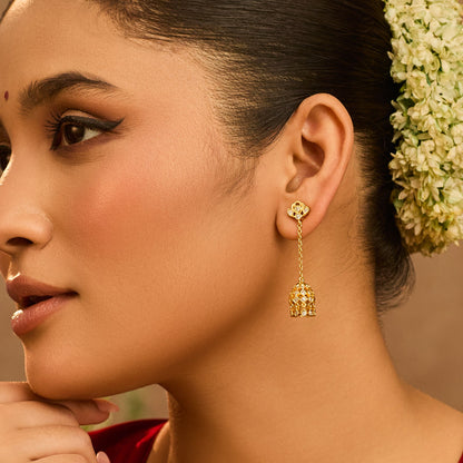 Ishira CZ Silver Jhumka Earrings