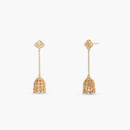 Ishira CZ Silver Jhumka Earrings