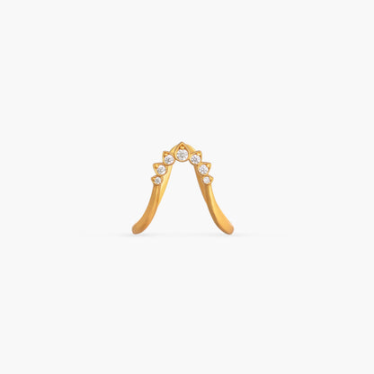 Esha CZ Silver Vanki Ring