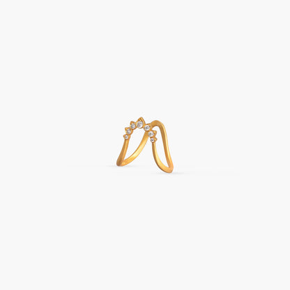 Esha CZ Silver Vanki Ring