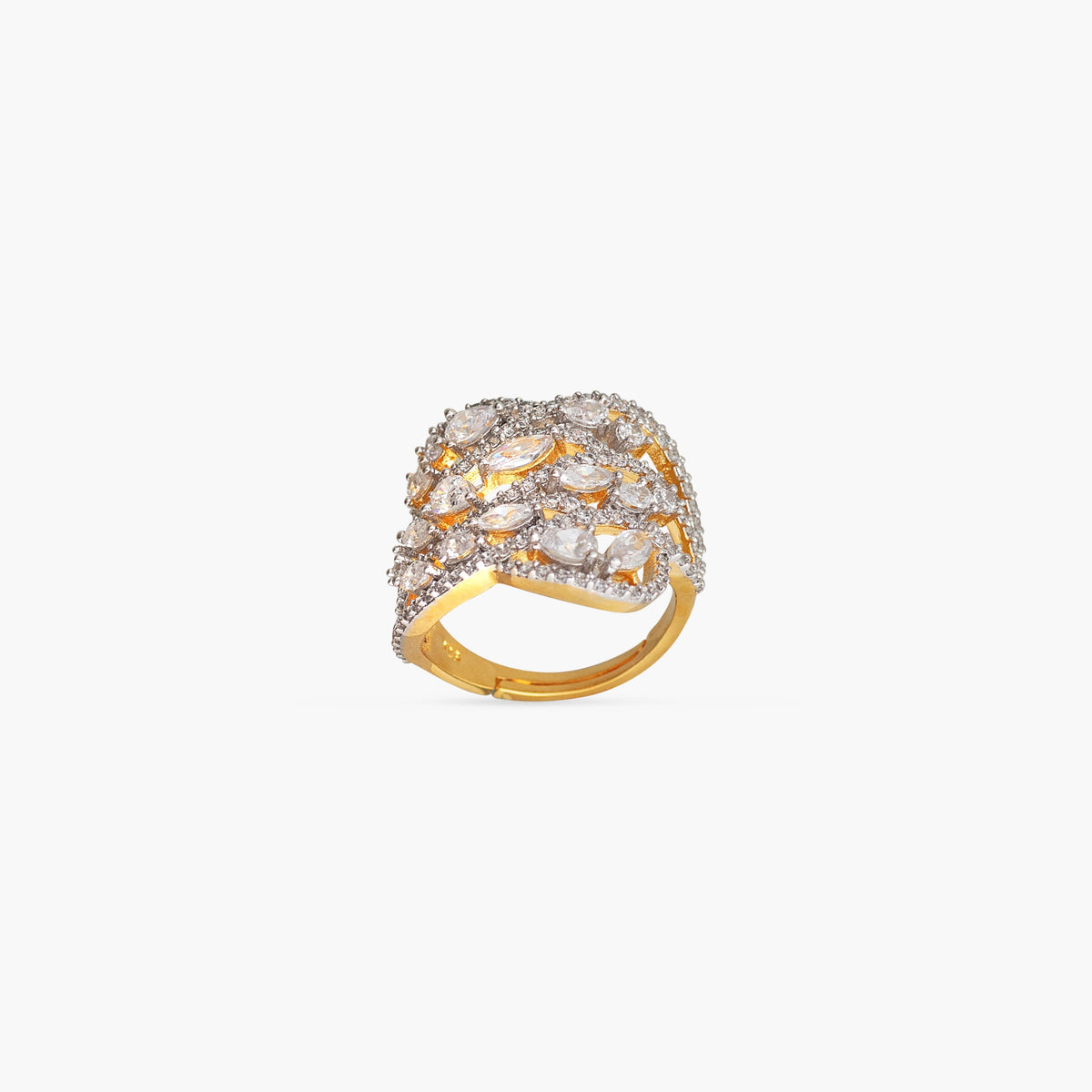 Vanya CZ Silver Cocktail Ring