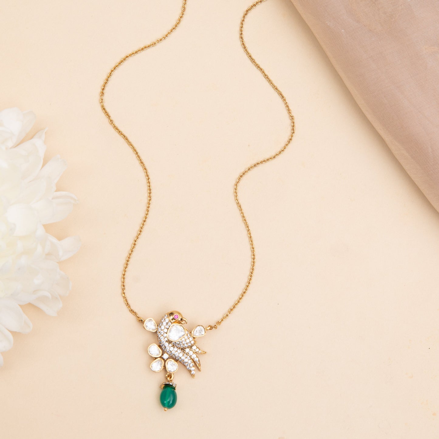 Rumi Moissanite Silver Pendant
