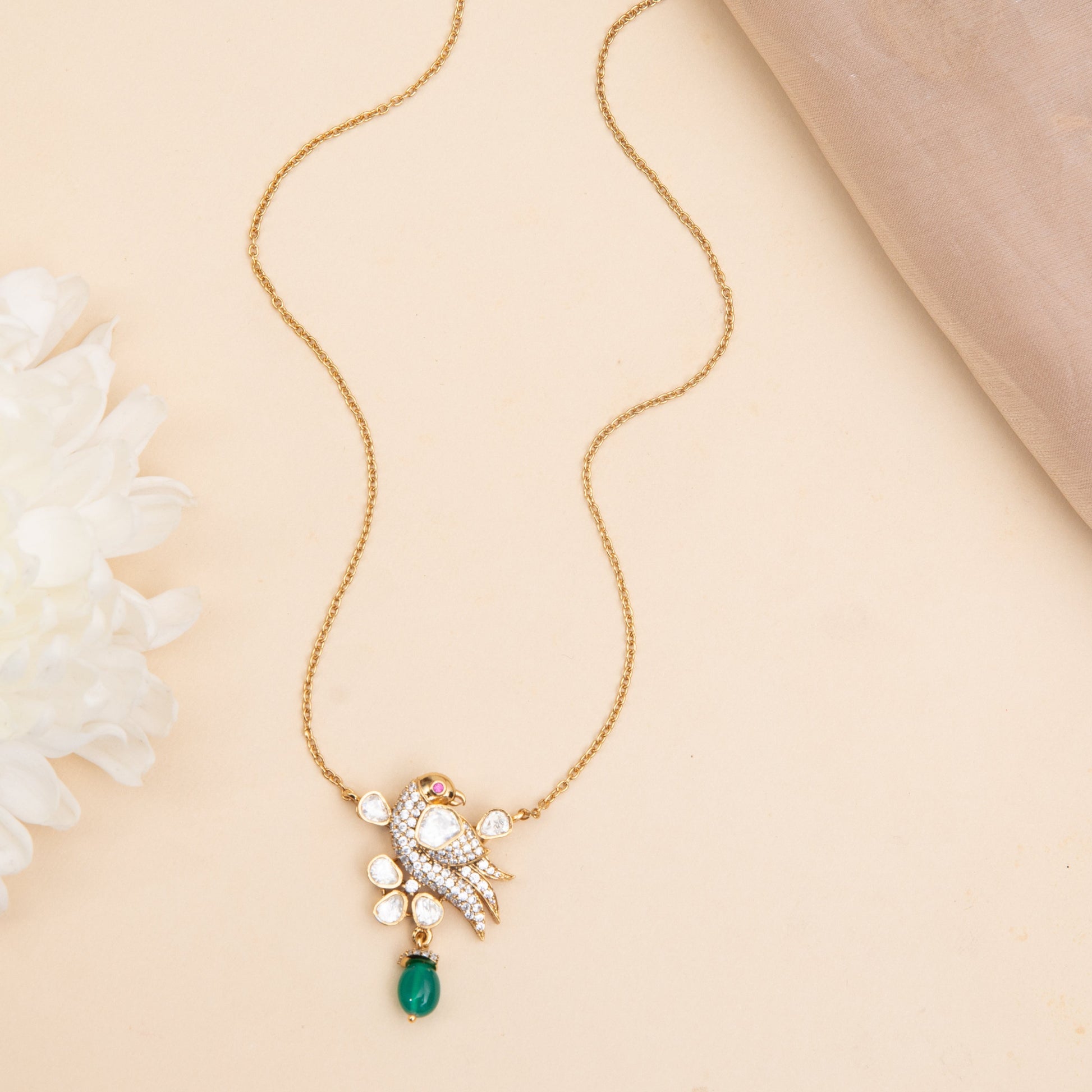 Rumi Moissanite Silver Pendant
