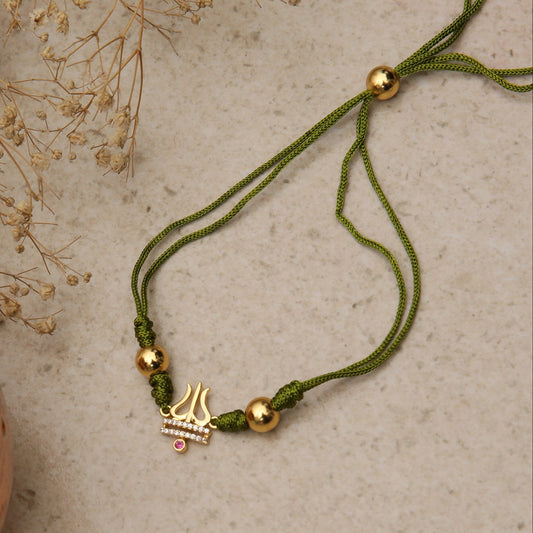 Bhairav Gold Plated Silver Rakhi
