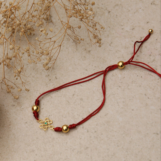 Mandala Gold Plated Silver Rakhi