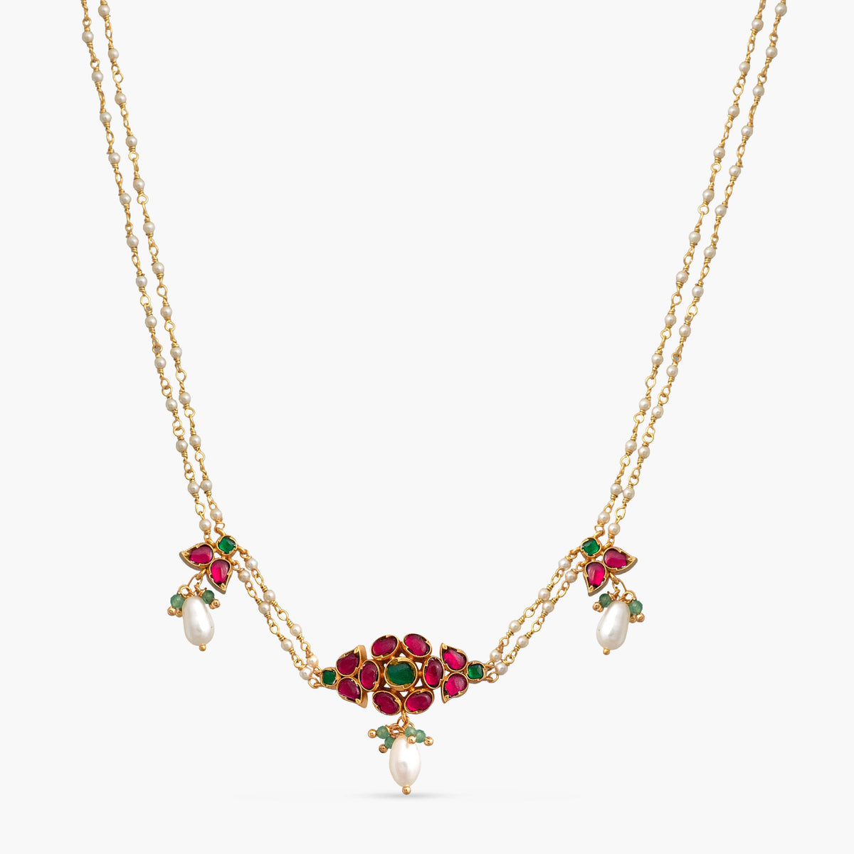 Mira Delicate Jadau Silver Choker