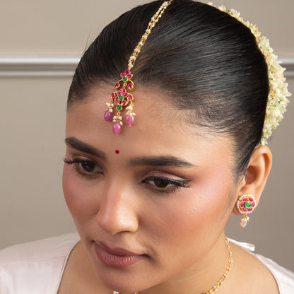 Meera Jadau Pearl Maangtika