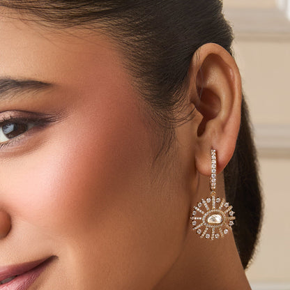 Sia Moissanite Silver Hoop Earrings