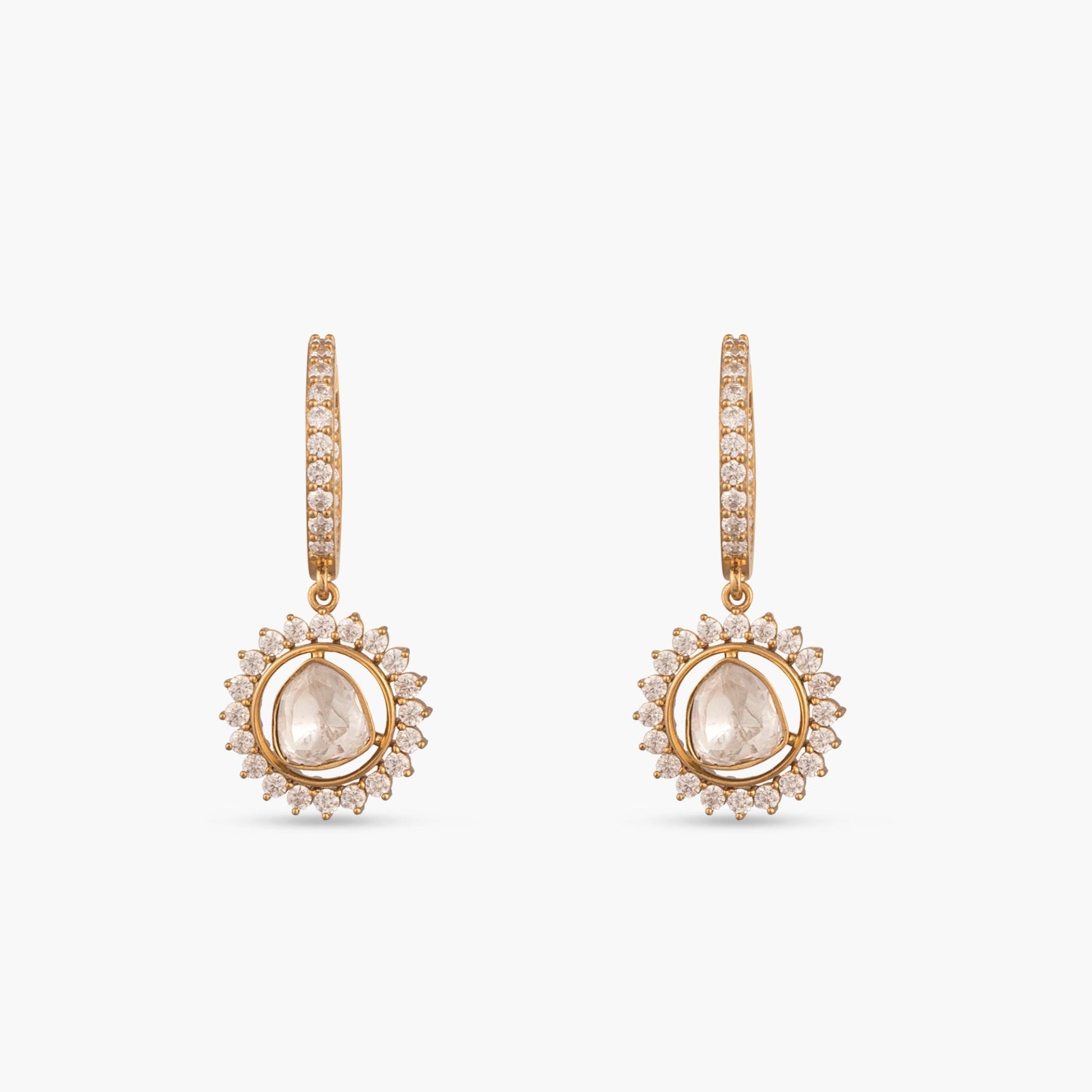 Anika Moissanite Silver Hoop Earrings