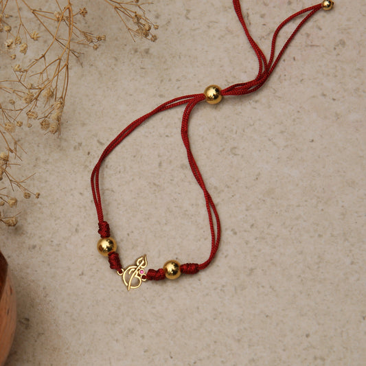 Sadashiv Gold Plated Silver Rakhi