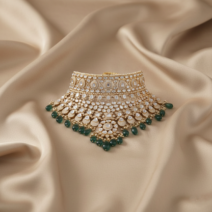 Rasika Grandeur Moissanite Silver Choker