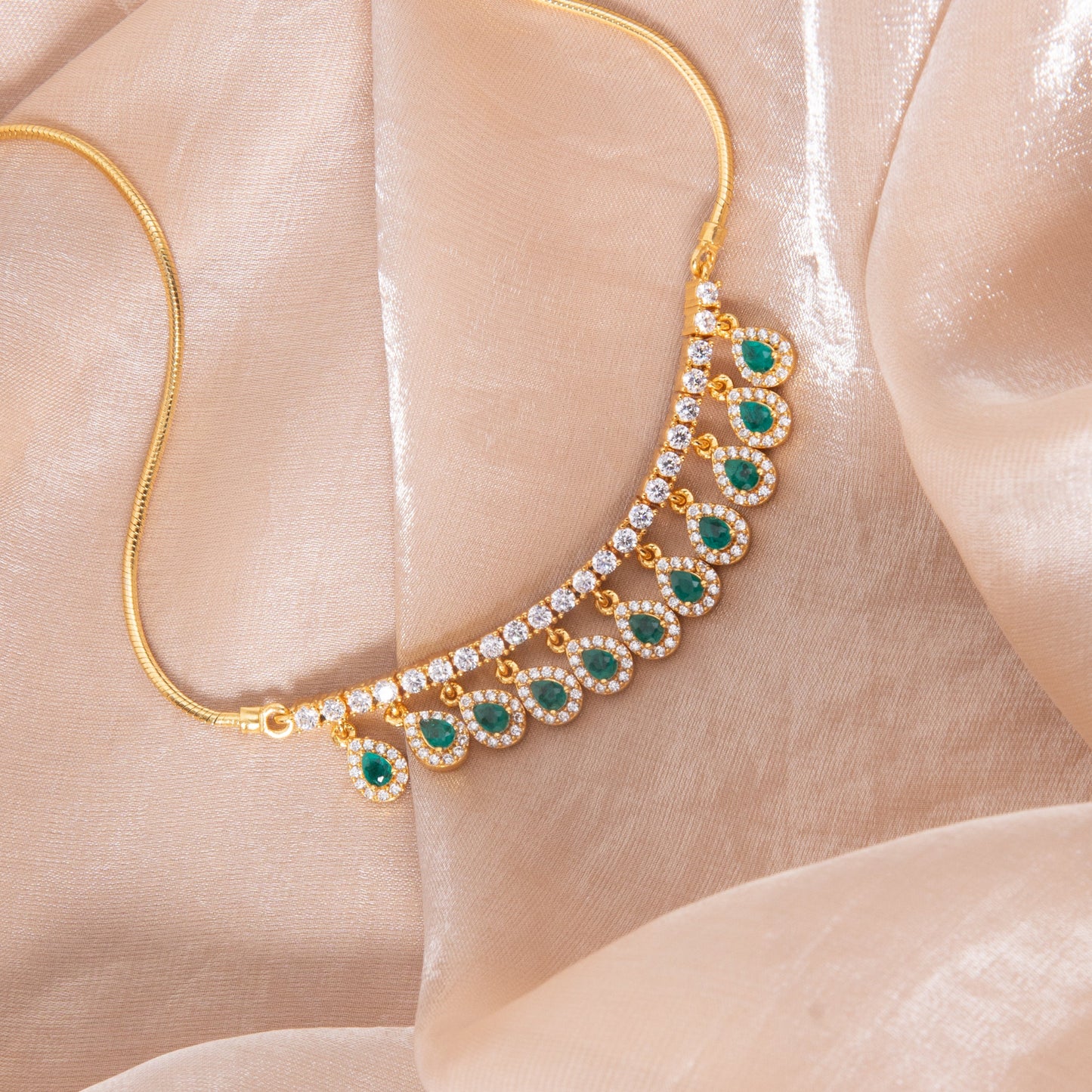 Noor CZ Silver Pendant Necklace