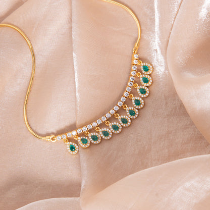 Noor CZ Silver Pendant Necklace