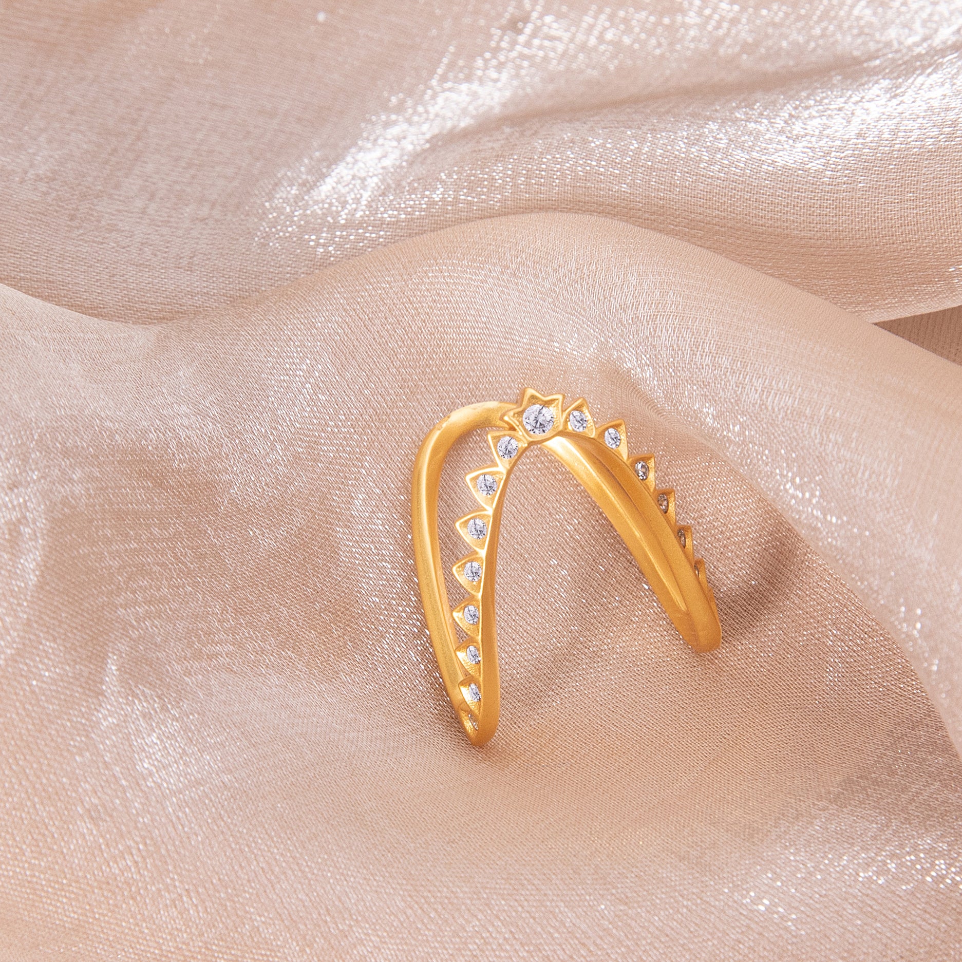 Mila CZ Silver Vanki Ring
