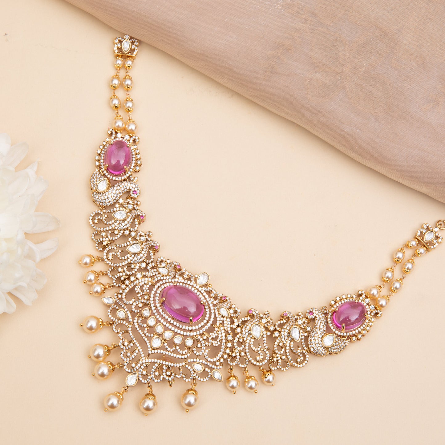 Nell Moissanite Silver Necklace
