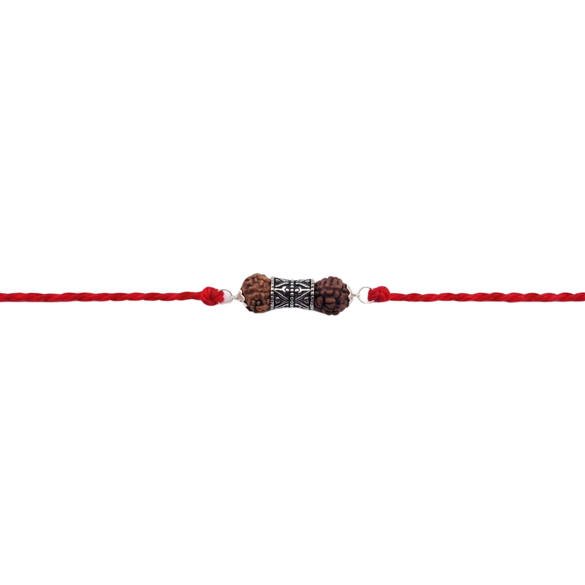 Mahadev Rudraksha Silver Rakhi