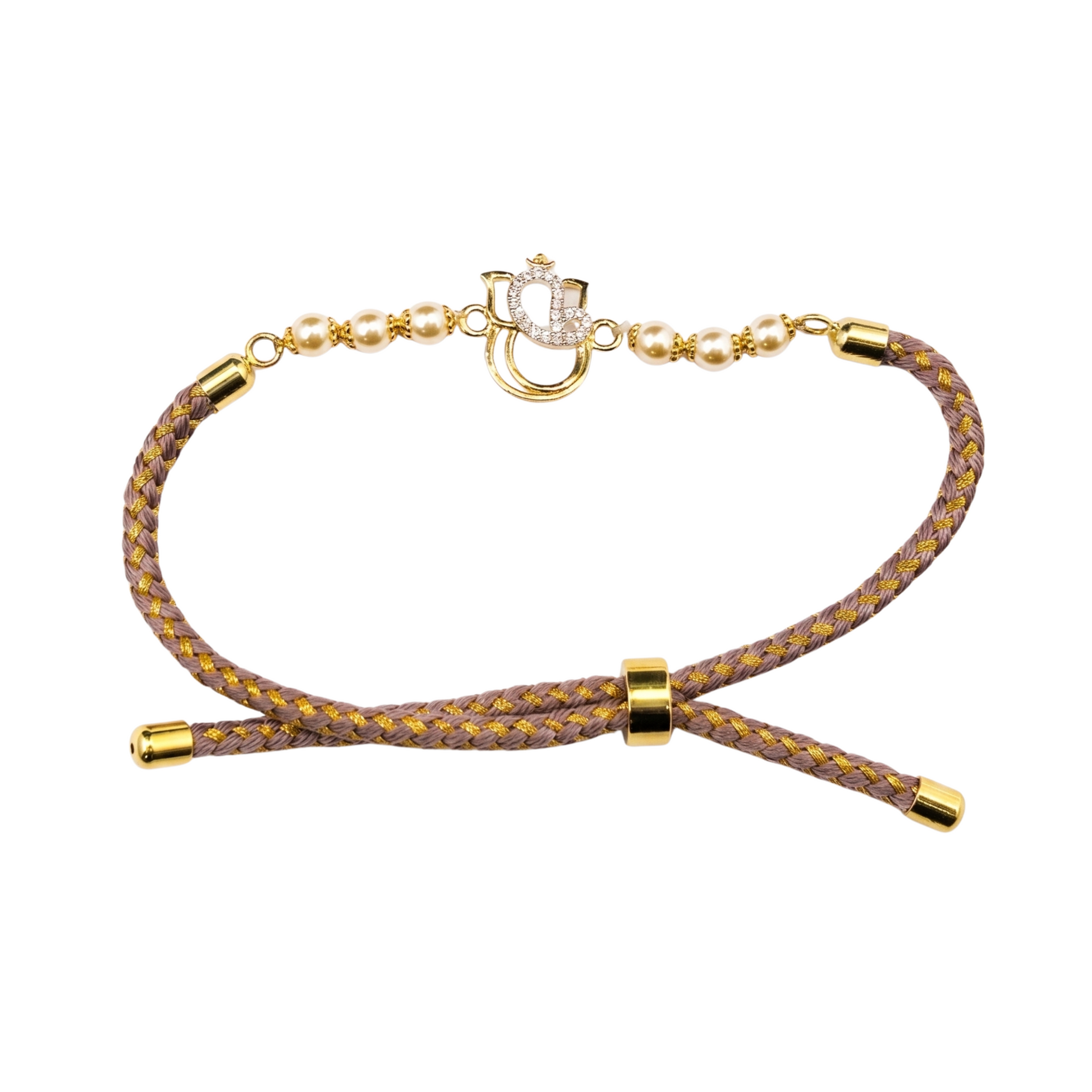 Ganesha Gold Plated Silver Rakhi