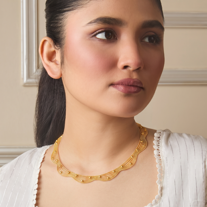 Tara Antique Silver Hasli Necklace