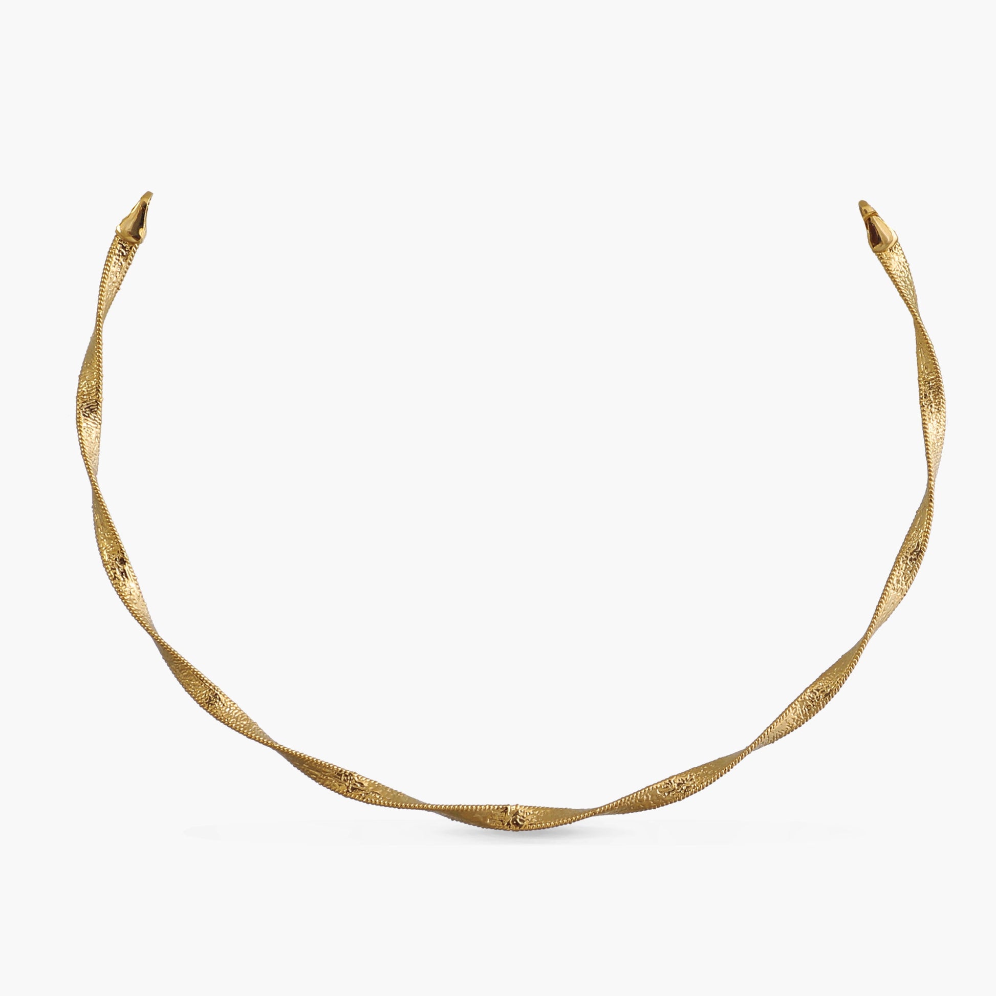 Wavy Silver Cuff Necklace