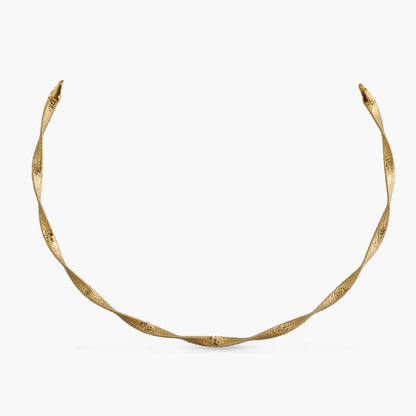 Wavy Silver Cuff Necklace
