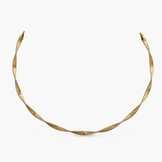 Wavy Silver Cuff Necklace