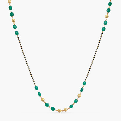 Nidhi Beaded Silver Mangalsutra