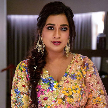 Sheva Jadau Silver Chandbali Earrings