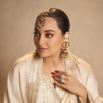 Mayur Kempu Jadau Silver Maangtika