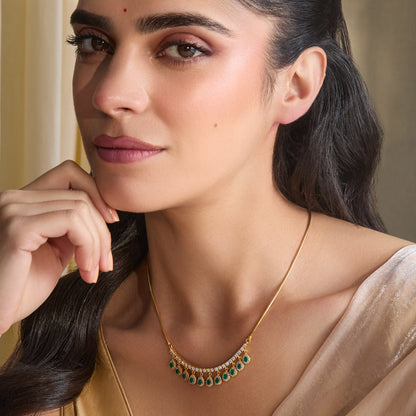 Noor CZ Silver Pendant Necklace