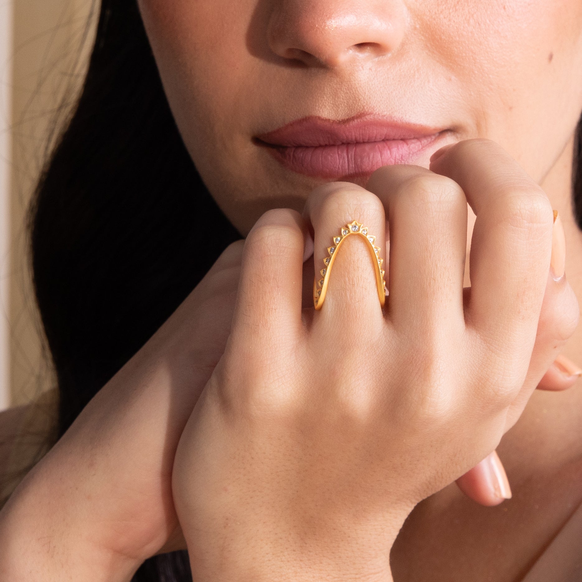 Mila CZ Silver Vanki Ring
