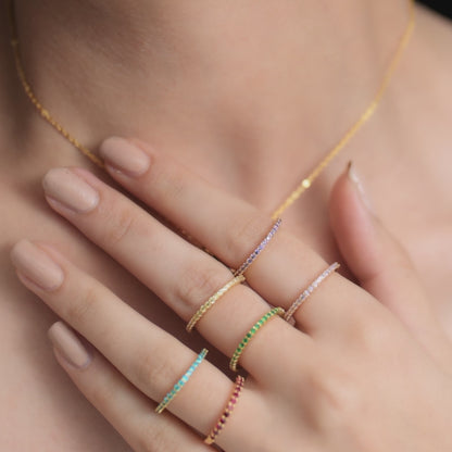 Circle of Love Yellow Silver Ring