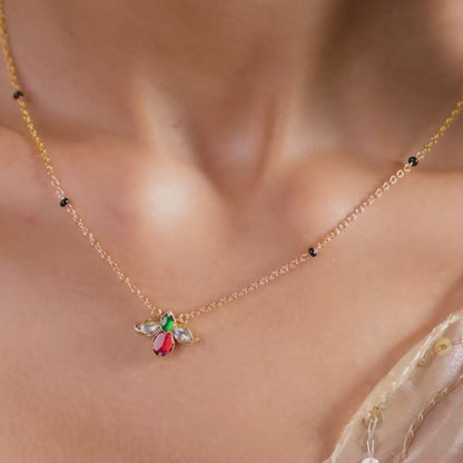 Petal Bloom CZ Silver Mangalsutra