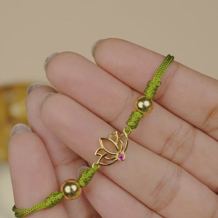 Pankaj Gold Plated Silver Rakhi
