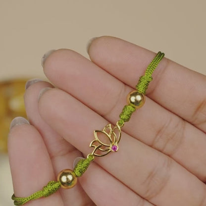 Pankaj Gold Plated Silver Rakhi