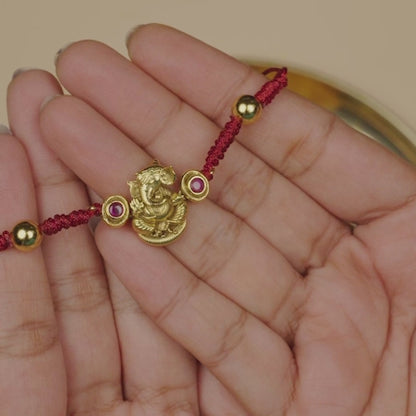 Gravik Antique Silver Rakhi