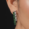 Emeraude Verdant Silver Earrings