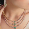Tara CZ Silver Necklace Set
