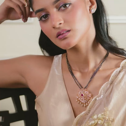 Aarna Pearl Drop Silver Mangalsutra