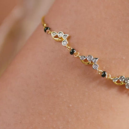 Zara CZ Silver Mangalsutra Bracelet